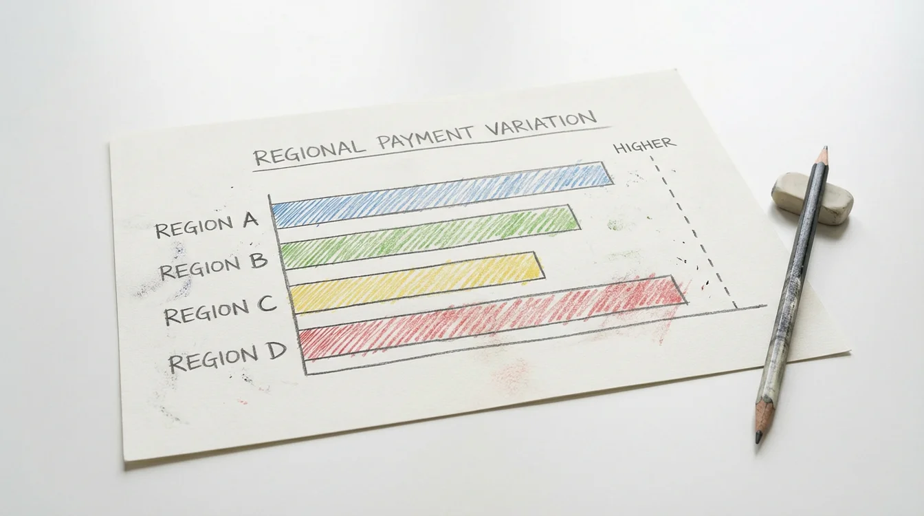 Gráfico ilustrativo comparando valores de premiação entre diferentes regiões