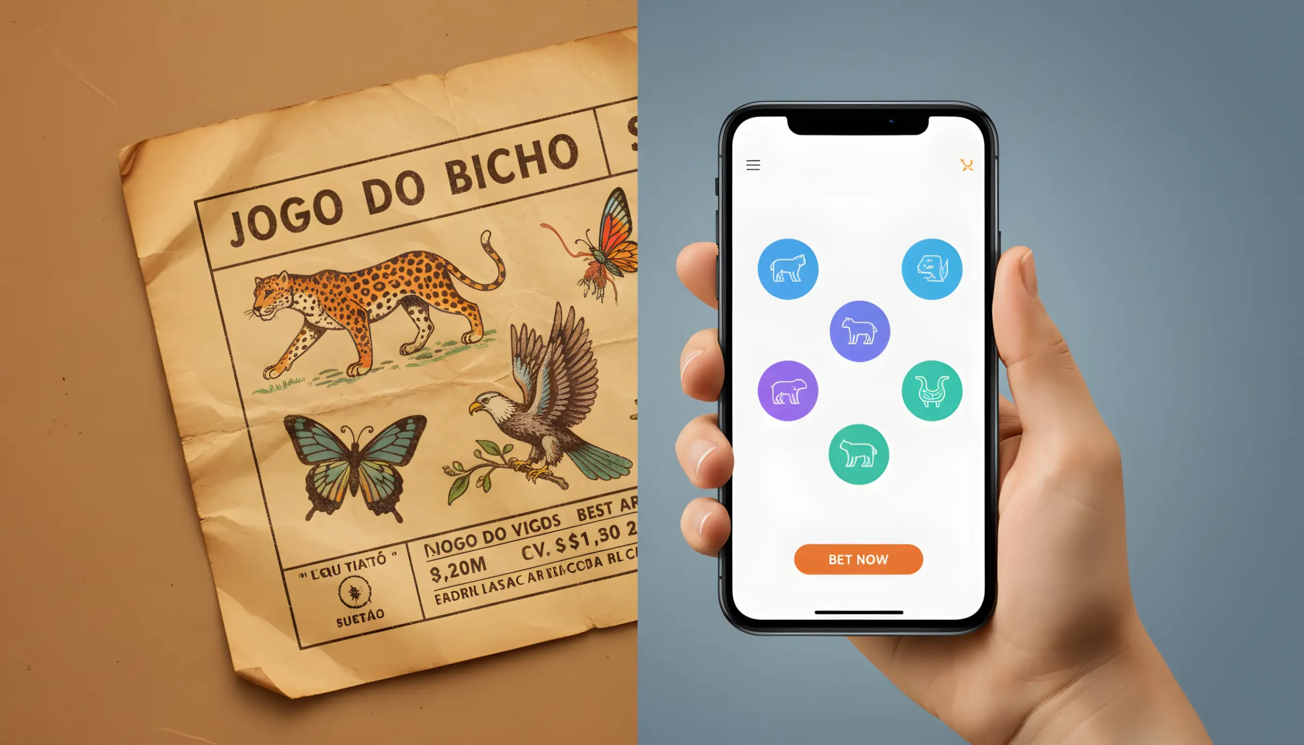 Evolução do jogo do bicho tradicional em papel para plataformas digitais modernas no smartphone