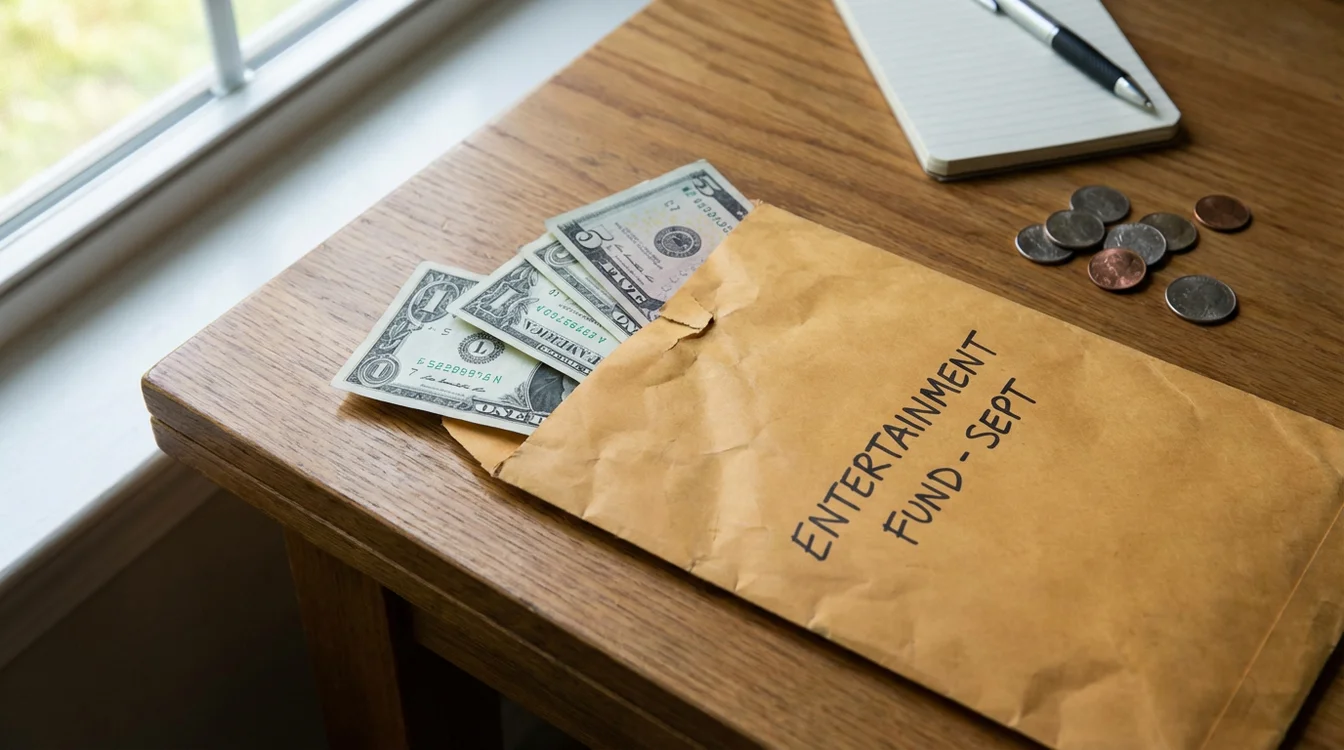 Envelope com dinheiro separado representando orçamento dedicado